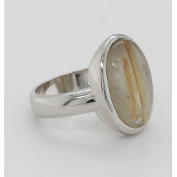 Rutilquarz Ring in Silber Ringgröße 55