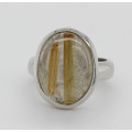 Rutilquarz Ring in Silber Ringgröße 55-Silberringe