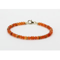 Karneol-Armband orange facettierte Karneol Rondelle 20 cm lang-Edelstein-Armbänder