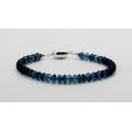 Topas Armband London Blue Topas facettiert mit Magnet-Schließe 22 cm lang-Edelstein-Armbänder