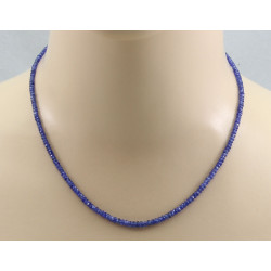 Blaue Saphir-kette facettiert 46 cm lang