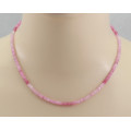 Rubellit Kette feine facettierte Rosa Turmaline Halskette 45,5 cm lang-Edelsteinketten