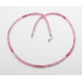 Rubellit Kette feine facettierte Rosa Turmaline Halskette 45,5 cm lang-Edelsteinketten