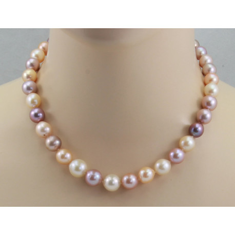 Perlenkette - Süßwasser Perlen multicolour 45,5 cm lang-Perlenketten