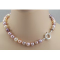 Perlenkette - Süßwasser Perlen multicolour 45,5 cm lang-Perlenketten