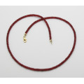 Rubin-Kette facettierte rote Rubin Rondelle 57 Karat Halskette - 46 cm lang-Edelsteinketten