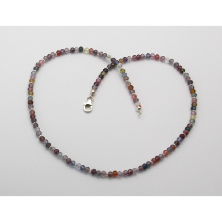 Spinellkette facettierte Spinelle multicolour Halskette in 44,5 cm Länge-Edelsteinketten