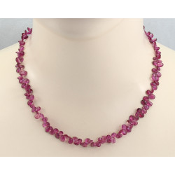 Rubellit Collier rosa-rote Turmalin Tropfen facettiert 47 cm lang