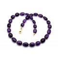 Amethyst Kette im edlen Violett 240 Karat 48 cm lang-Edelsteinketten