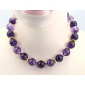 Amethyst-Kugelkette 16 mm rund 50 cm lang-Edelsteinketten