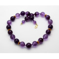 Amethyst-Kugelkette 16 mm rund 50 cm lang-Edelsteinketten