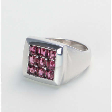 Edelstein Ring Granat in Silber Ringgröße 56-Silberringe