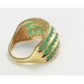 Edelsteinring mit echten Smaragden Ringgröße 55-Silberringe