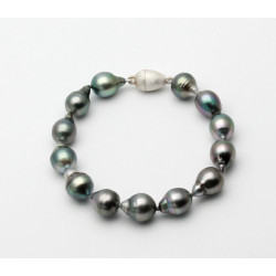 Perlenarmband Tahiti Perlen barock mit Magnetschließe 19 cm