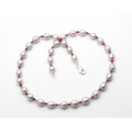 Perlenkette mit echten Edelsteinen Rubin & Turmalin 48,5 cm lang-Perlenketten