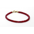Rubin Edelstein-Armband rote Rubin Rondelle 34 Karat in 19,5 cm Länge-Edelstein-Armbänder