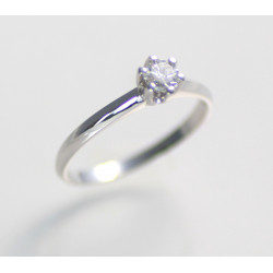 Brillant-Ring 750 Weißgold Solitär-Ring mit Diamant 0,25 ct TWsi Ringgröße 56