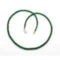 Tsavorit Edelsteinkette - grüner Tsavorit-Granat facettiert 46,5 cm