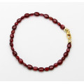 Spinell Armband - feine rote Sinelle 20 cm lang