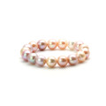 Perlen-Armband Süßwasser-Perlen in Naturfarben dehnbar 18,5 cm