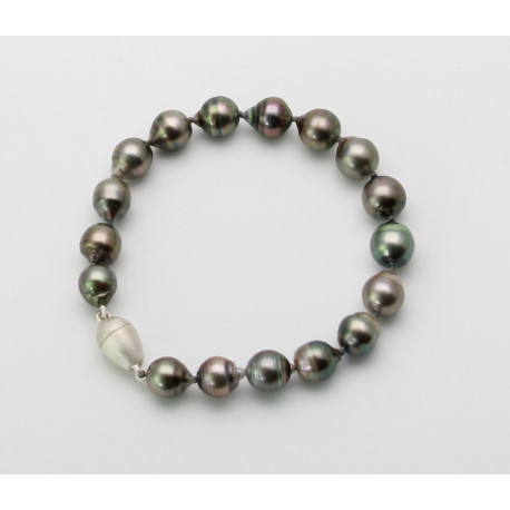 Tahiti-Perlen Armband Barockform mit edler Magnetschließe 21 cm-Perlen-Armbänder
