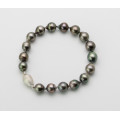 Tahiti-Perlen Armband Barockform mit edler Magnetschließe 21 cm-Perlen-Armbänder