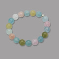 Beryll Armband - Aqua Helidor Morganit Kugeln 13 mm groß-Edelstein-Armbänder