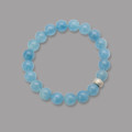 Aquamarin Armband blaue Aquamarin Kugeln ca. 20 cm lang