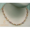 Perlenkette, Süßwasserperlen mit Karneol-Perlenketten