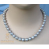 Perlenkette, 45 runde hellegraue Perlen-Perlenketten